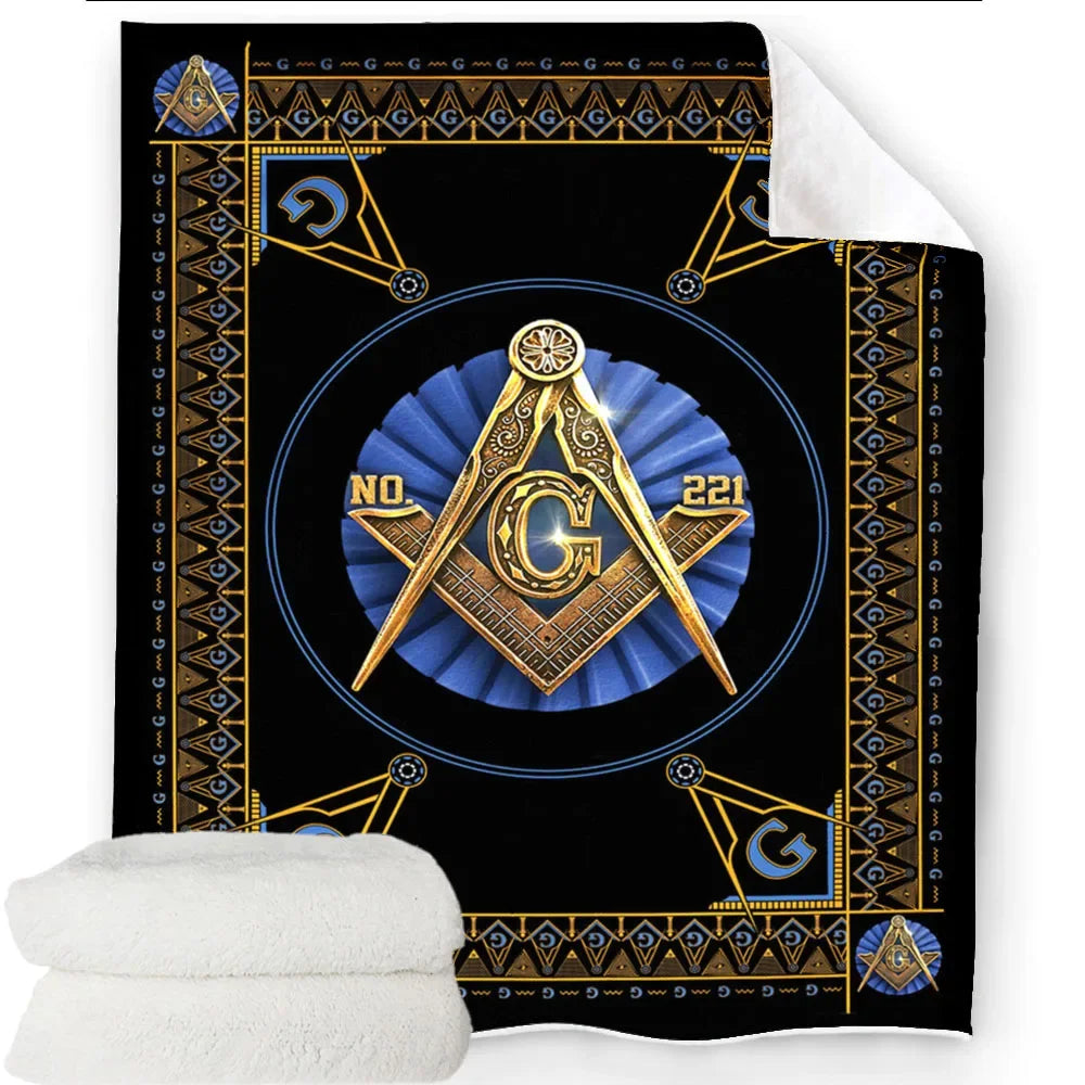 Creative Freemasonry Capital Community Blankets Masonic Lodge Soft Lightweight Thin Sheets Sofa Covers Hiking Warm Blankets.