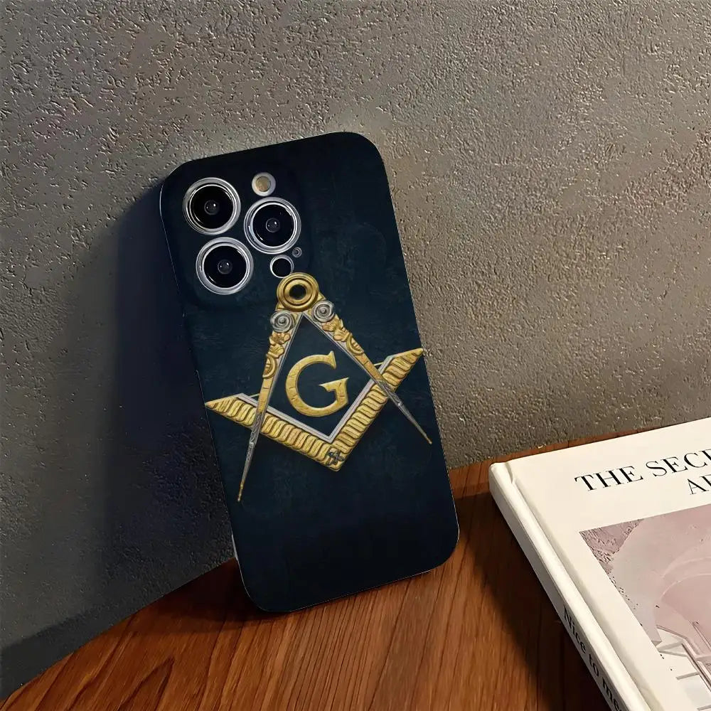 Freemason Painting Phone Case Phone Case  For IPhone 17 16 15 14 13 12 11 Pro Max X XR XSMax 7 8 Plus Glossy Film Hard PC Cover