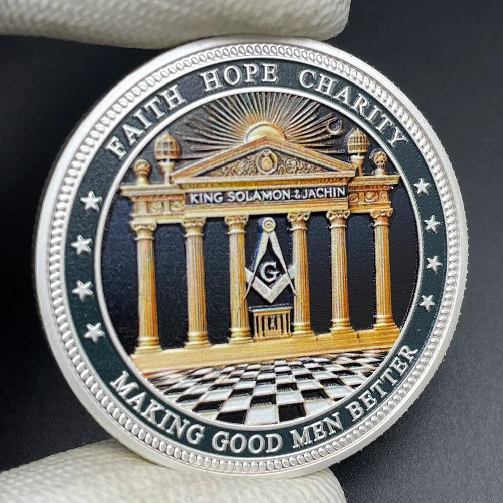 Masonic Freemasonry Silver Coin Collectibles Brotherhood The Eye of God Coin Making Good Men Better Commemorative Medal