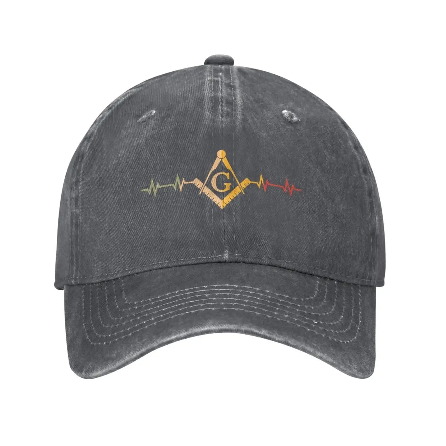 Freemason Symbol Square Compass G Lodge Masonic Gifts Baseball Cap Retro Adjustable Dad Hats for Men Women Navy Blue