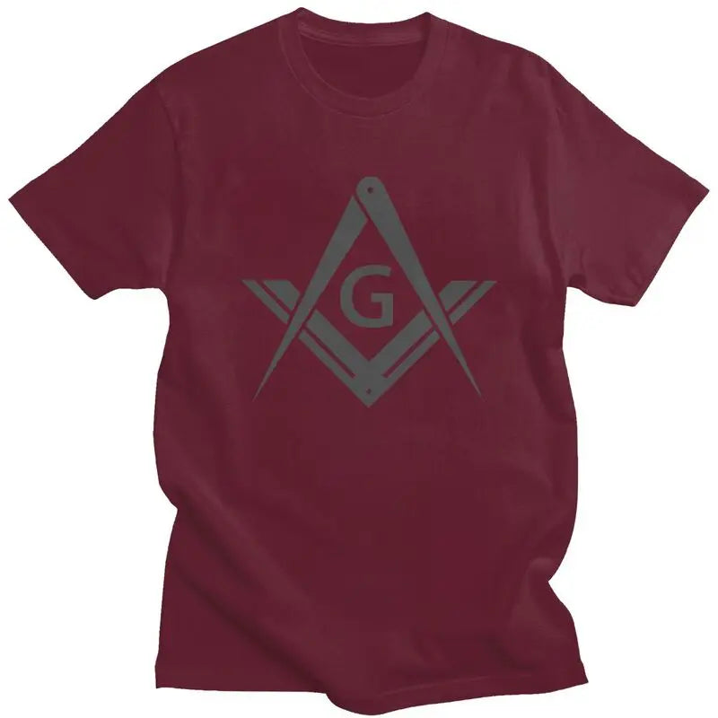 Custom Freemason Logo T Shirts Men Short Sleeve Masonic Mason Freemasonry T-shirt Casual Tee Tops Pure Cotton Oversized Tshirts