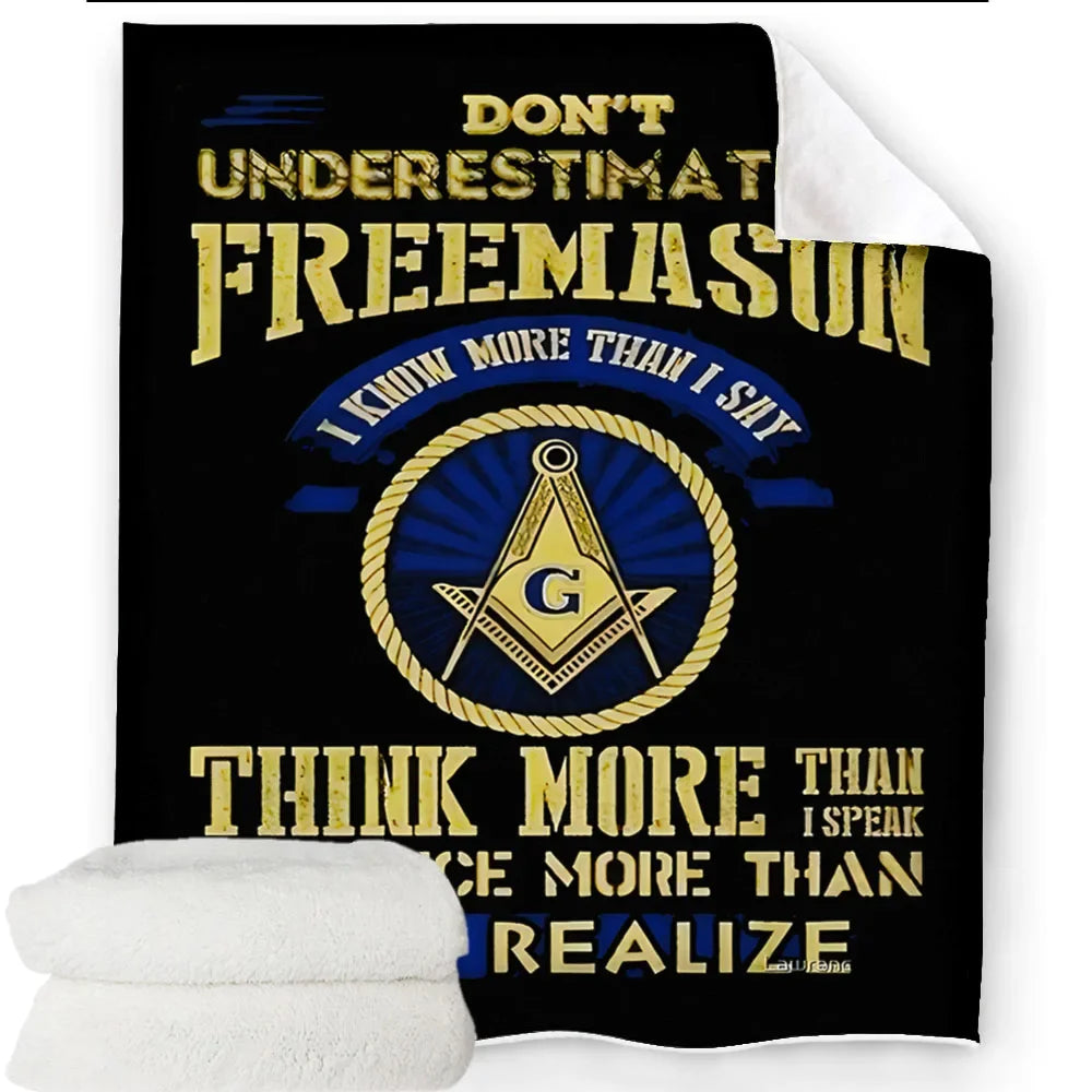 Creative Freemasonry Capital Community Blankets Masonic Lodge Soft Lightweight Thin Sheets Sofa Covers Hiking Warm Blankets.