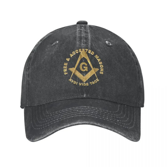 Washed Cotton Masons Masonic Freemason Baseball Caps Homme Spring