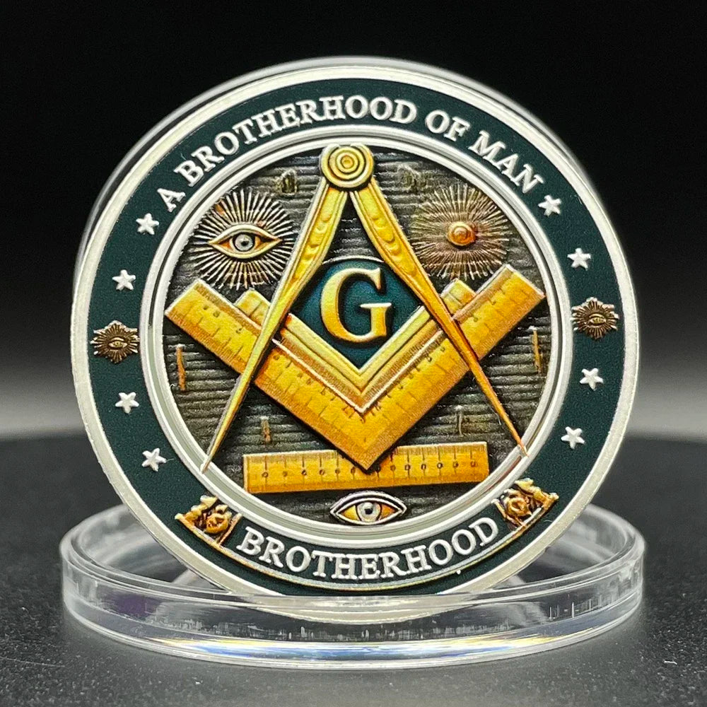 Masonic Freemasonry Silver Coin Collectibles Brotherhood The Eye of God Coin Making Good Men Better Commemorative Medal