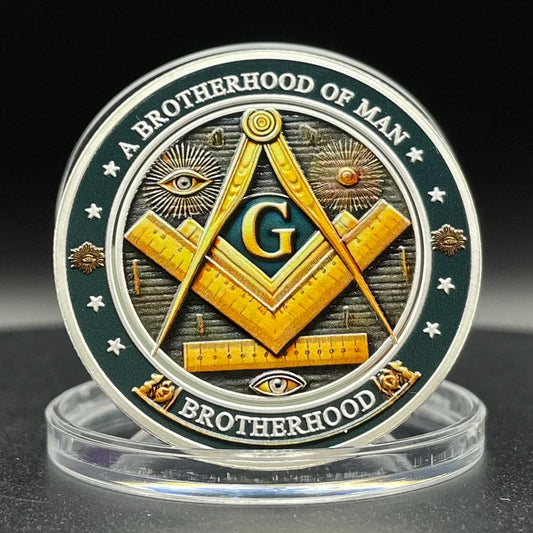 Masonic Freemasonry Silver Coin Collectibles Brotherhood The Eye of God Coin Making Good Men Better Commemorative Medal