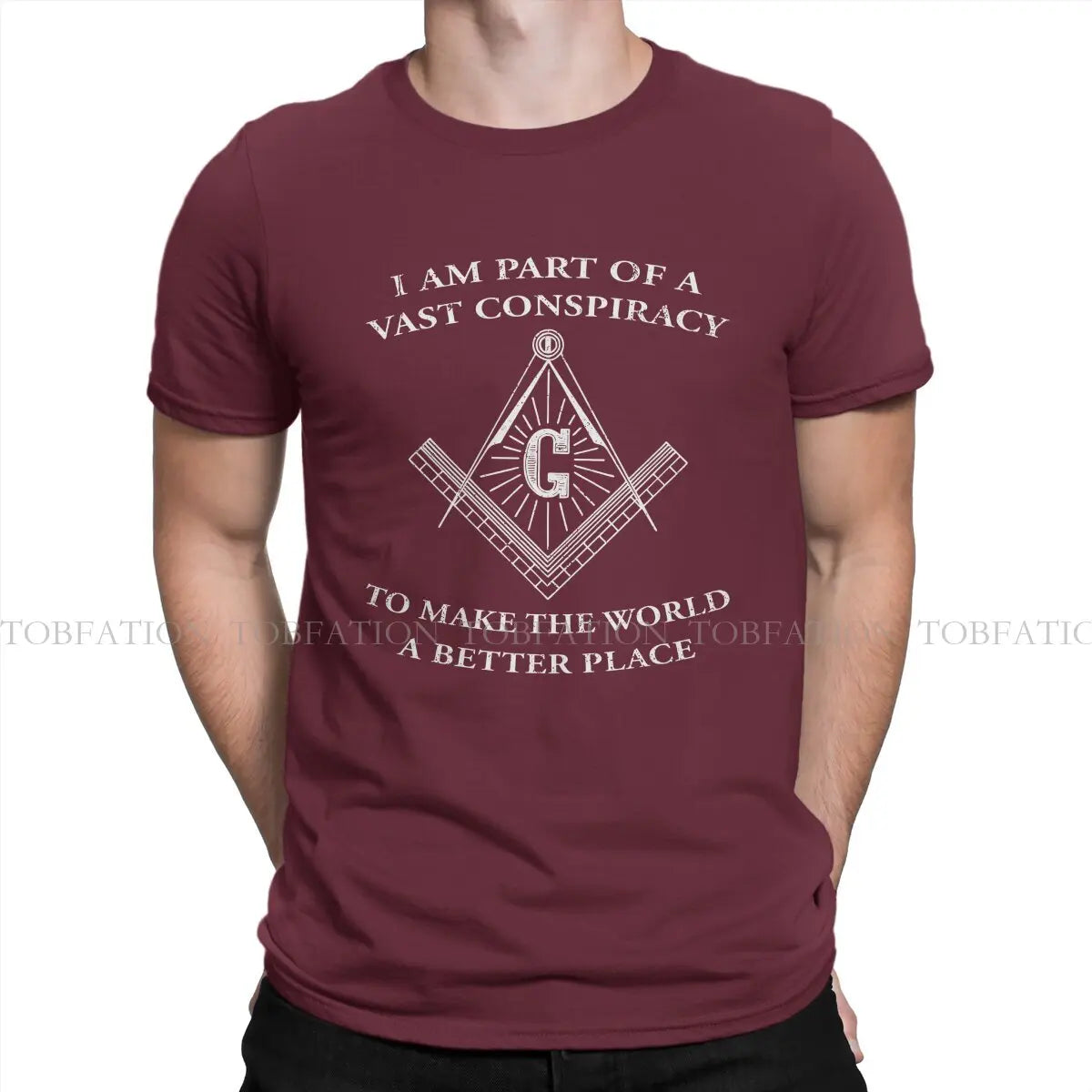 Make The World Better Freemason Masonic Lodge  Men T Shirt Cotton Gothic O-Neck Tee Shirt Harajuku Tops