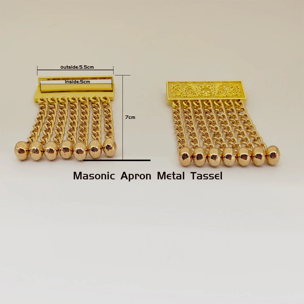 Masonic Apron Metal Tassel Beads 10 Pairs