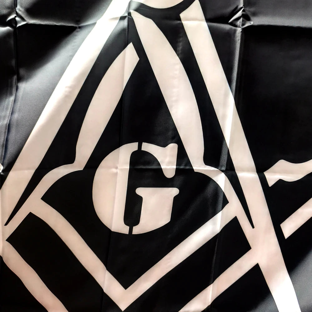 Freemason Masonic Garden Flag 90x150cm Polyester Outdoor/Indoor Decor for Lodge Meetings Brotherhood Ceremony Banner Display