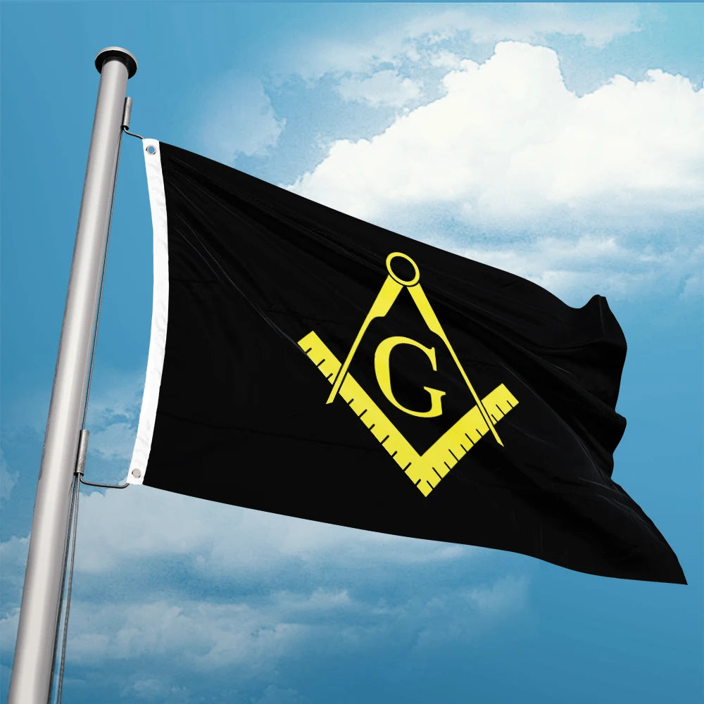Masonic Flag 3X5 ft Custom Banner 90x150cm Sport Outdoor Mason Freedom WIDOW'S SON Double Stitching  Fine Sewing  Resistance