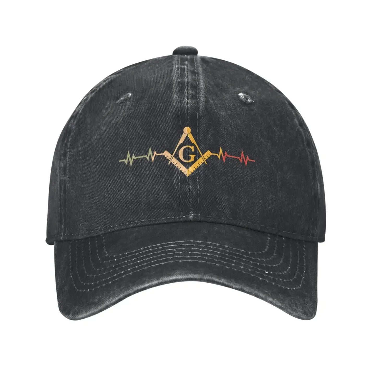 Freemason Symbol Square Compass G Lodge Masonic Gifts Baseball Cap Retro Adjustable Dad Hats for Men Women Navy Blue