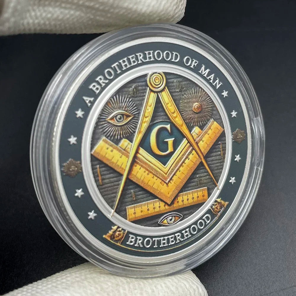 Masonic Freemasonry Silver Coin Collectibles Brotherhood The Eye of God Coin Making Good Men Better Commemorative Medal
