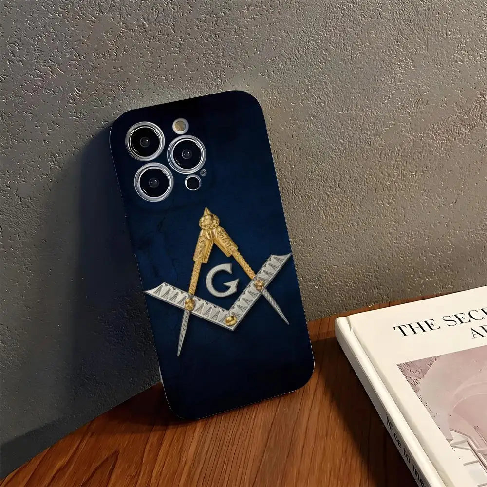 Freemason Painting Phone Case Phone Case  For IPhone 17 16 15 14 13 12 11 Pro Max X XR XSMax 7 8 Plus Glossy Film Hard PC Cover