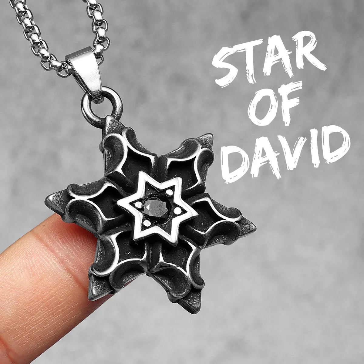Salomon Star of David Masonic Stainless Steel Men Necklaces Pendant Chain Punk New in For Women Fashion Jewelry Gifts Wholesale