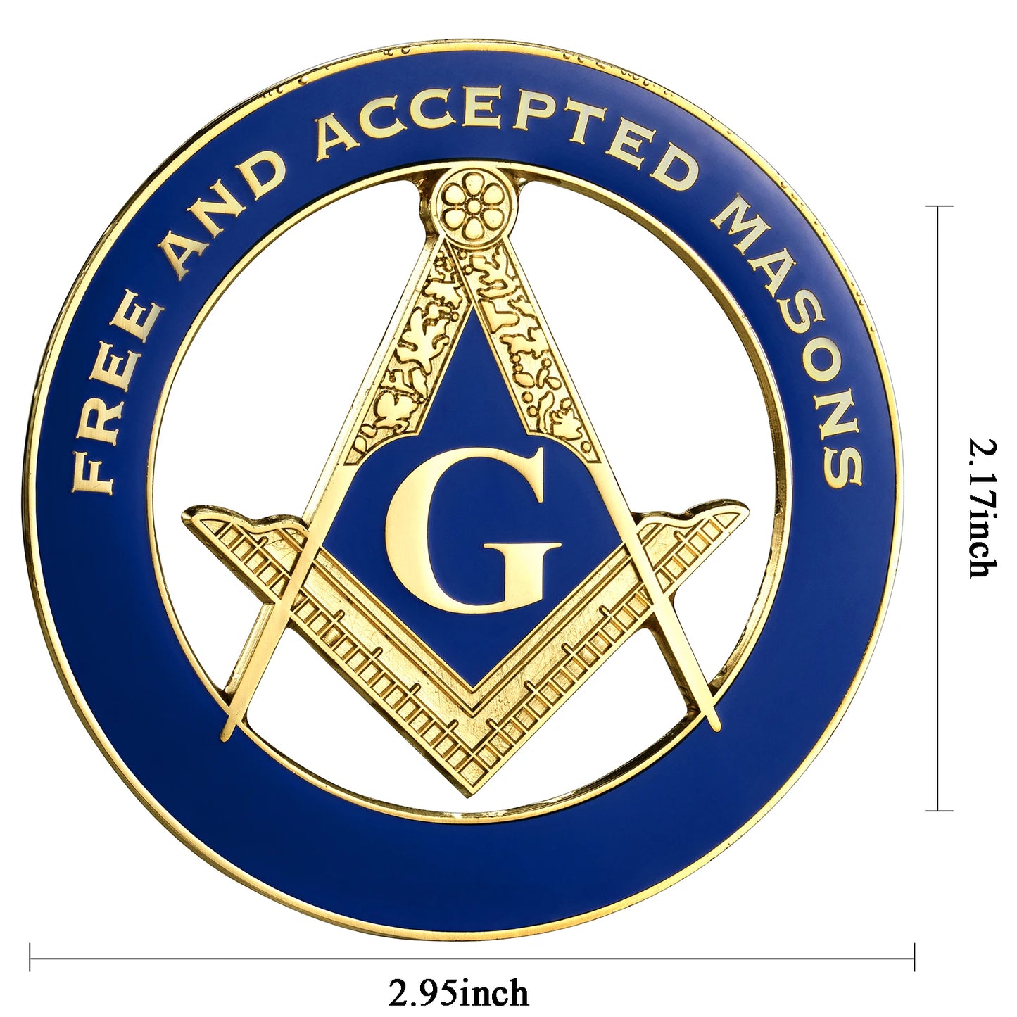 Masonic Car Emblem Metal Badge Stickers Freemason Symbol Auto Styling Decoration Body Side Accessories For SUV Sedan