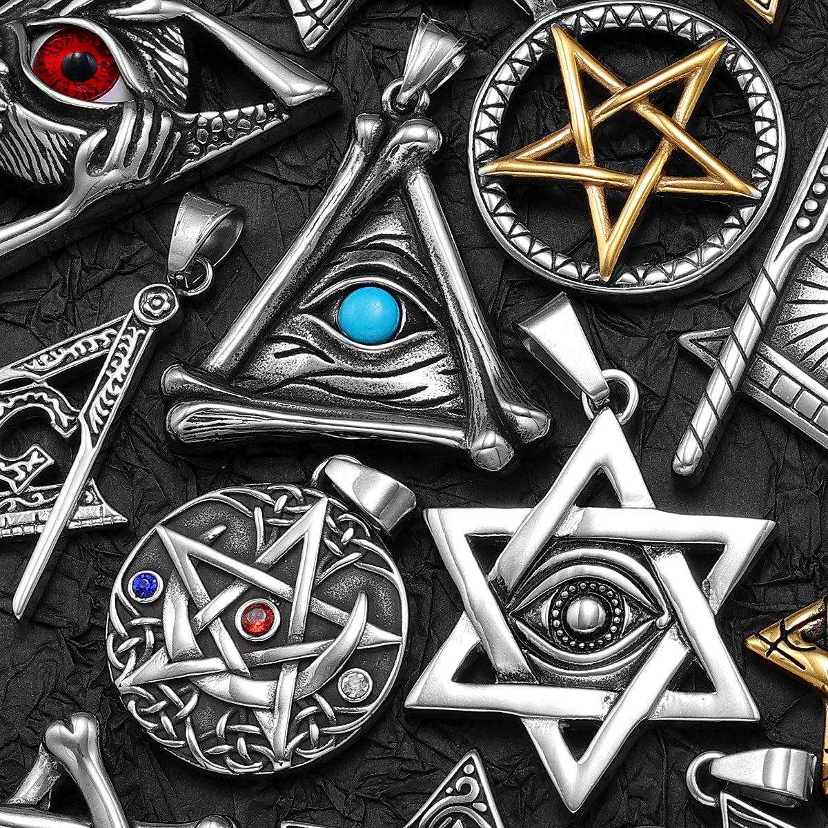 Salomon Star of David Masonic Stainless Steel Men Necklaces Pendant Chain Punk New in For Women Fashion Jewelry Gifts Wholesale