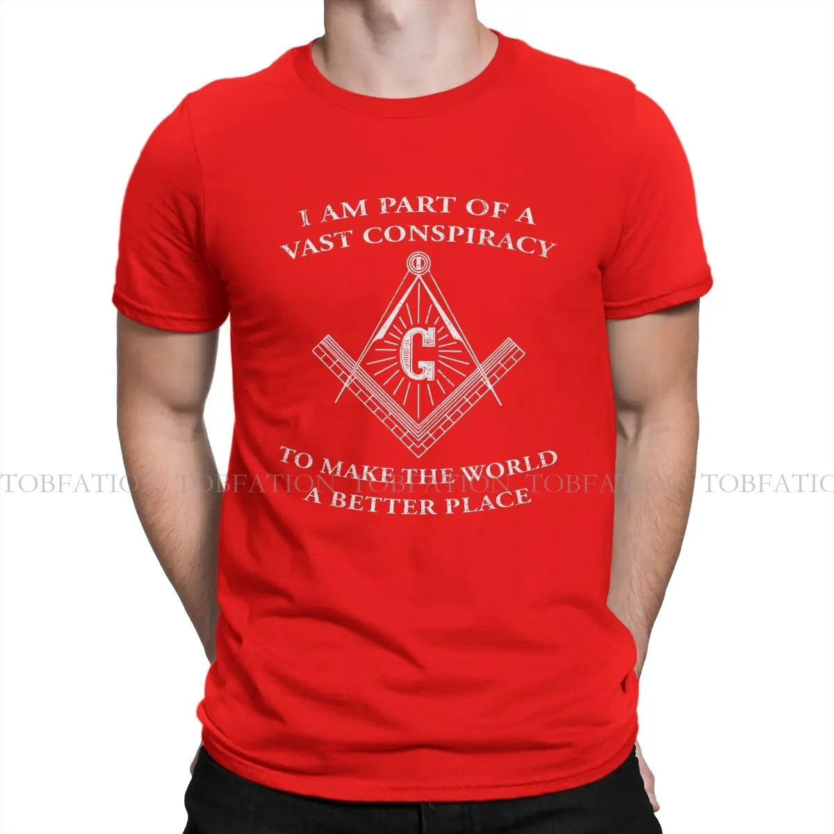 Make The World Better Freemason Masonic Lodge  Men T Shirt Cotton Gothic O-Neck Tee Shirt Harajuku Tops