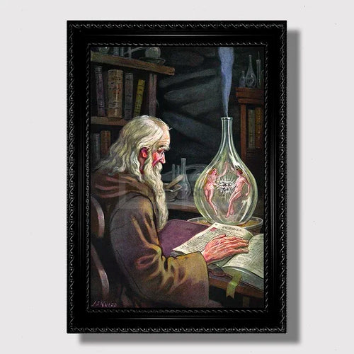 Vintage Masonic Renaissance Poster  Abstract Freemasonry Canvas Wall