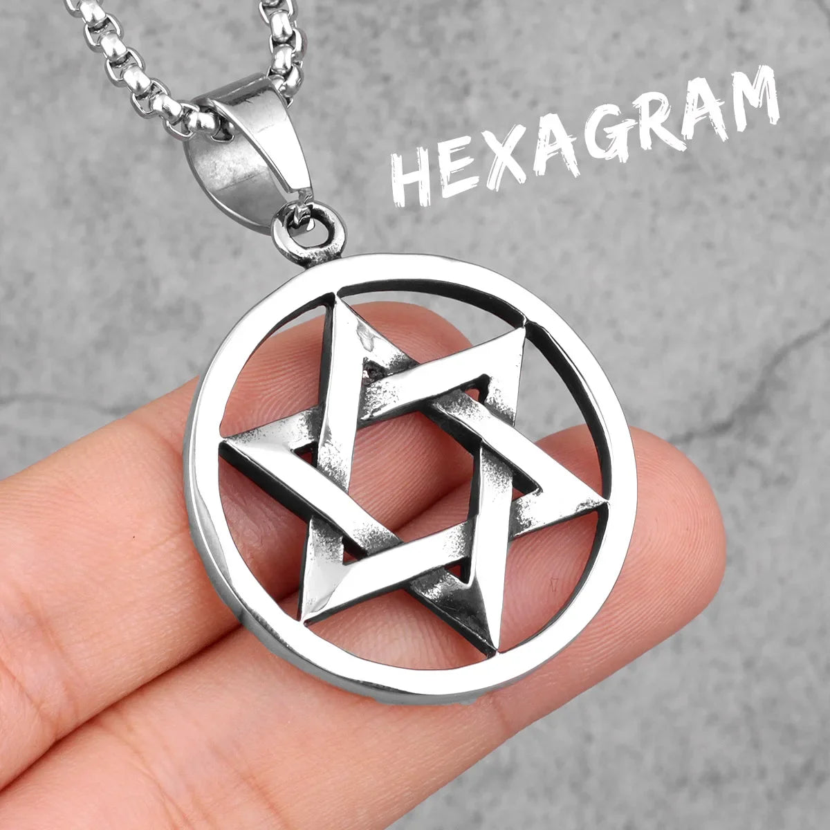 Salomon Star of David Masonic Stainless Steel Men Necklaces Pendant Chain Punk New in For Women Fashion Jewelry Gifts Wholesale