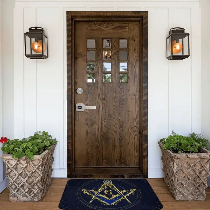 Freemason Evil Eye Symbol Front Entrance Doormat Decor Masonic Mason Kitchen Corridor Balcony Rugs Bathroom Anti-slip Floor Mat