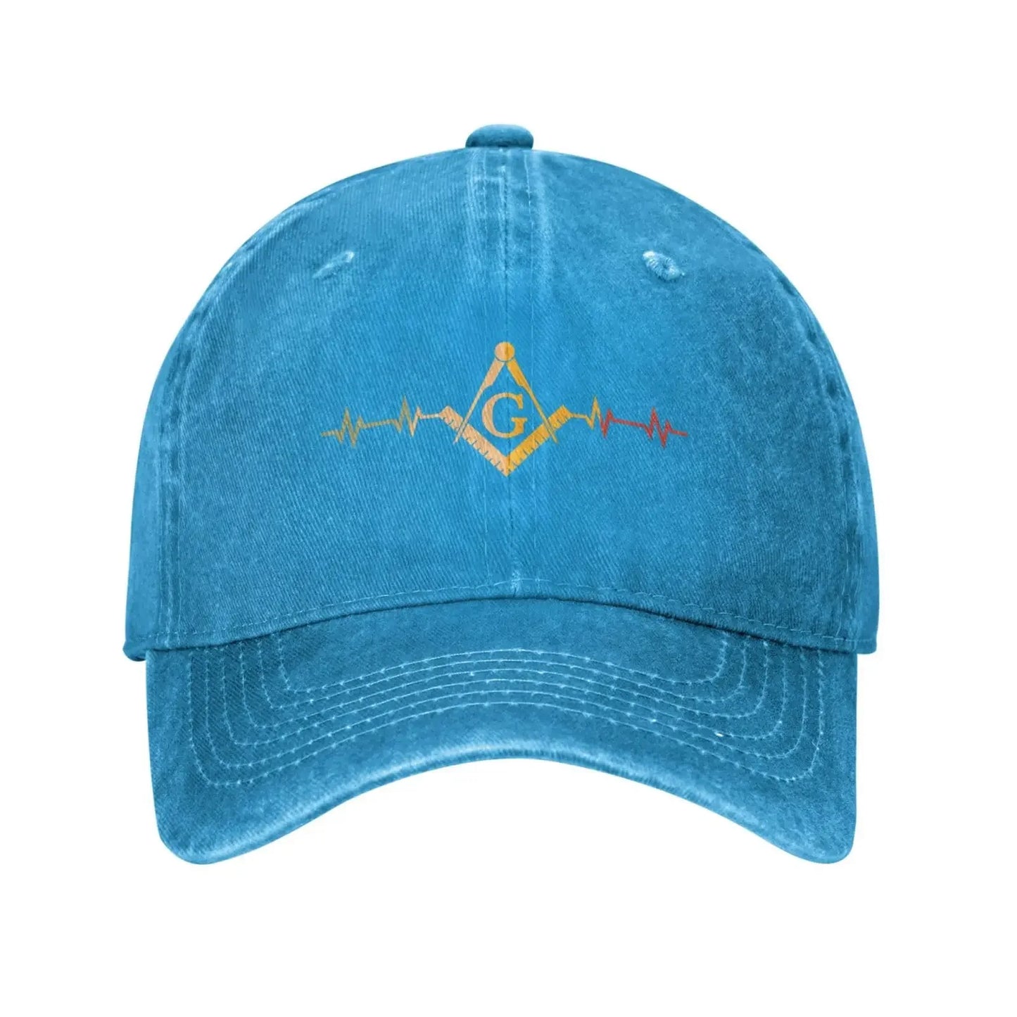 Freemason Symbol Square Compass G Lodge Masonic Gifts Baseball Cap Retro Adjustable Dad Hats for Men Women Navy Blue