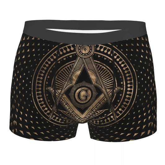 Freemasonry Masonic Mason Symbol Underwear Male Sexy Printed Custom