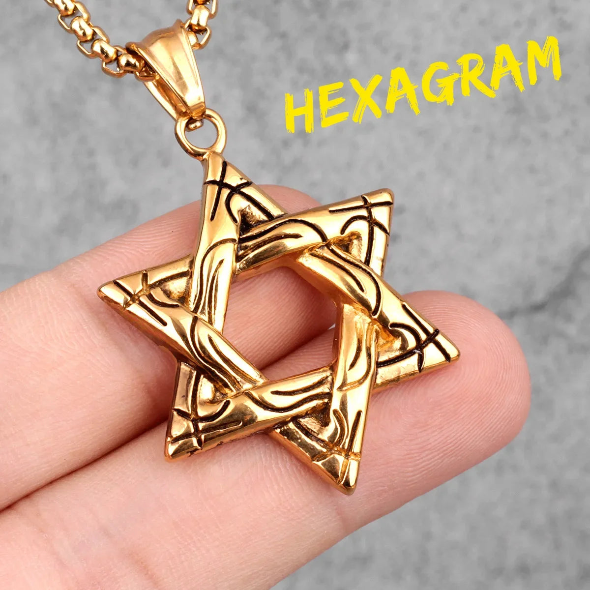 Salomon Star of David Masonic Stainless Steel Men Necklaces Pendant Chain Punk New in For Women Fashion Jewelry Gifts Wholesale