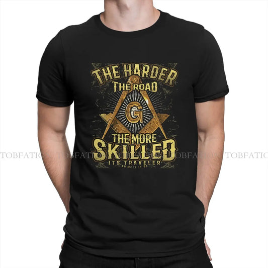 Freemason Harder Road Square & Compass Masonic 100% Cotton T Shirt