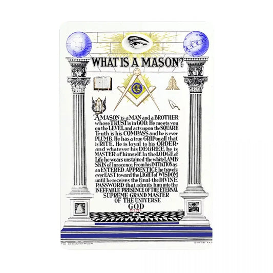 Retro What Is A Masonic Mason Metal Sign Custom POEM Master Mason Freemasonry Tin Plaques Pub Wall Bar Decor Decorations Art