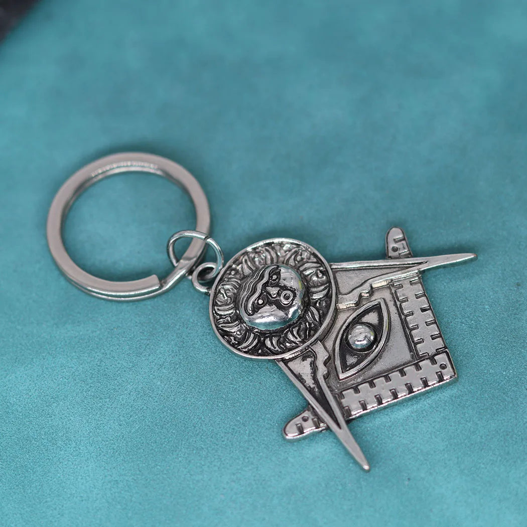 Masonic Sun Pendant Keychain For Men Women Slavic Keyring Knights Templar Solar System Symbol Key Chains Amulet Jewelry Gift