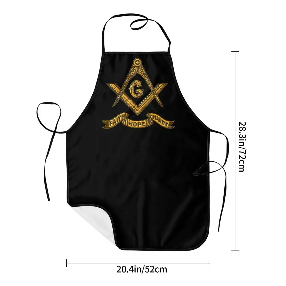 Faith Freemasonry Masonic Apron Men Women Freemason Adult Unisex Kitchen Chef Bib Tablier Cuisine Cooking Baking Painting