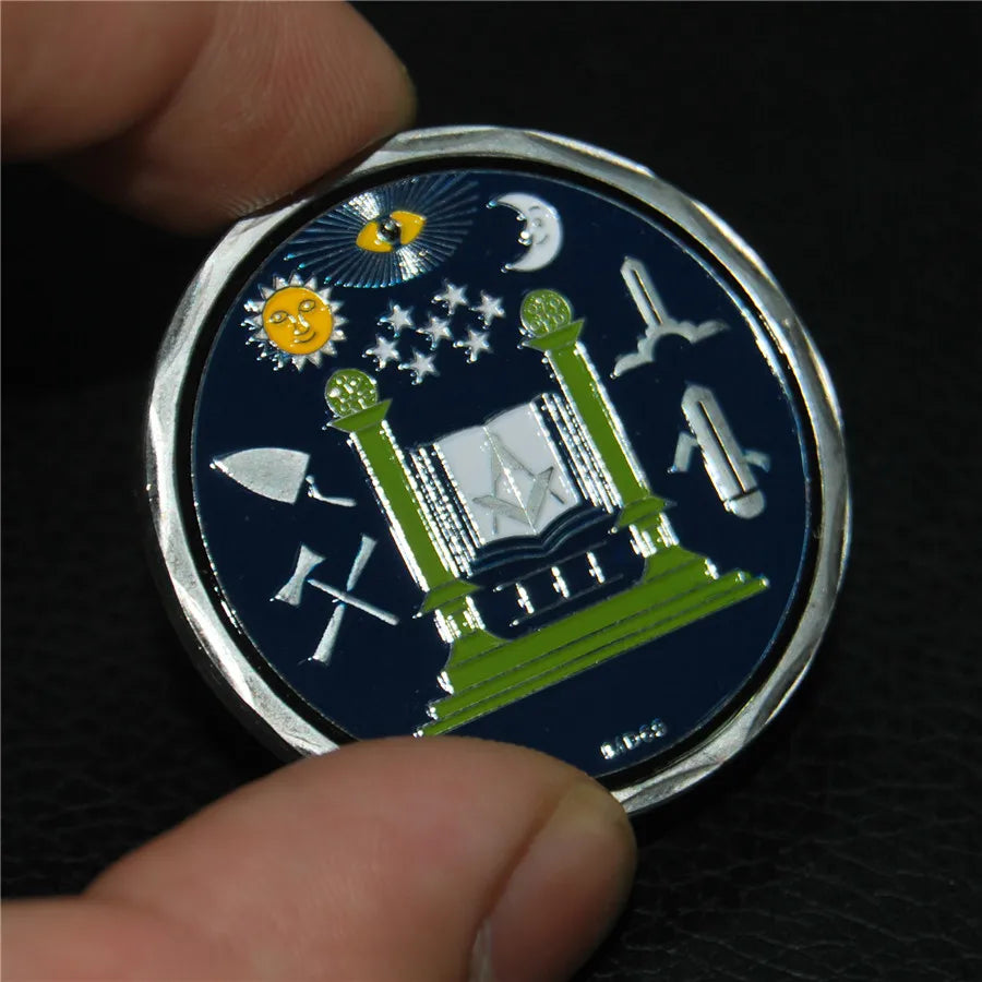 MotorDog 69 Masonic Challenge Coin Master Mason Freemasonry Brotherhood Coin