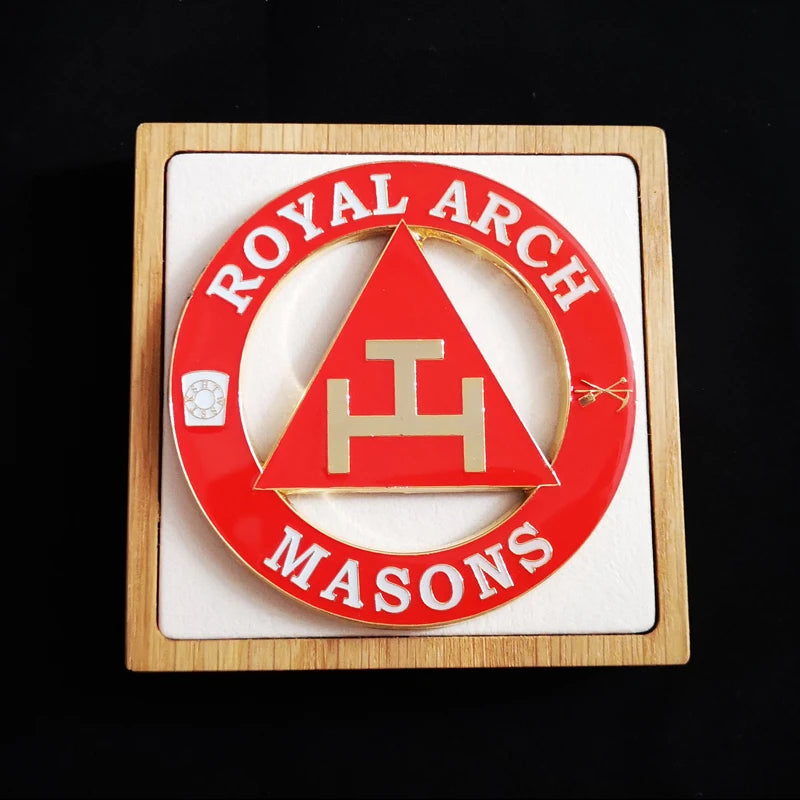 Masonic Car emblem "ROYAL ARCH MASONS "Badge Mason Freemason Size 3'' NO.14 Symbol Gift for Freemason cloth accessories