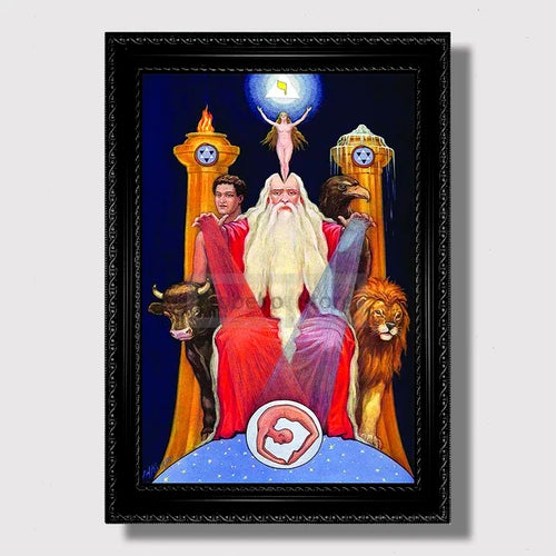Vintage Masonic Renaissance Poster  Abstract Freemasonry Canvas Wall