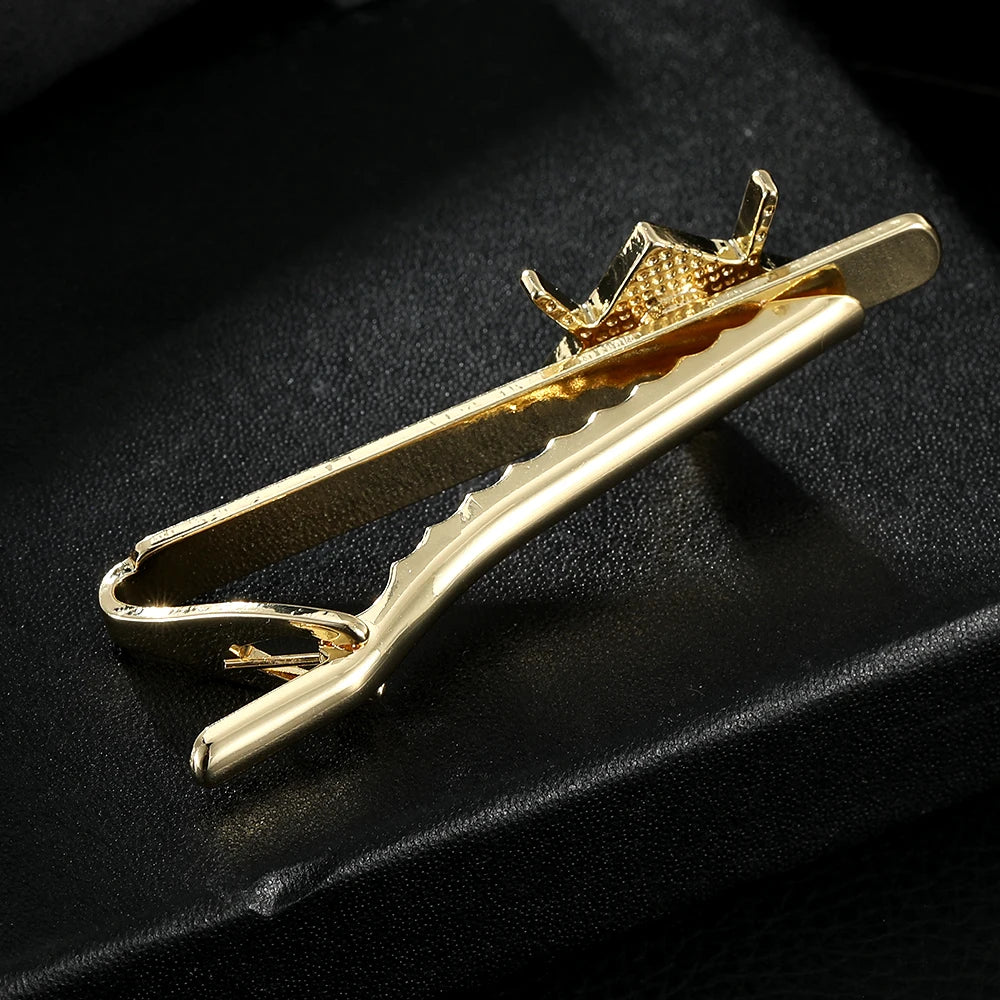 Golden Freemason Emblem Masonic Symbols Tie Clip For Mens