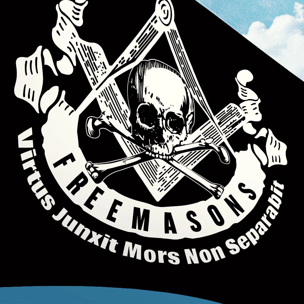 Masonic Flag 3X5 ft Custom Banner 90x150cm Sport Outdoor Mason Freedom WIDOW'S SON Double Stitching  Fine Sewing  Resistance