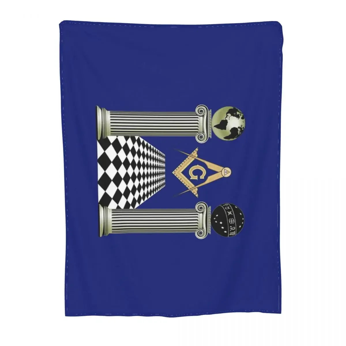 Boaz And Jachin Solomon's Temple Blanket Masonic Mason Freemason Fleece Awesome Warm Throw Blanket for Coverlet Spring Autumn