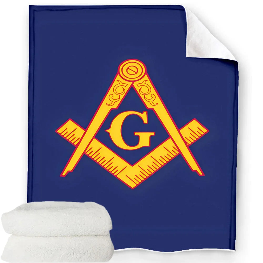 Creative Freemasonry Capital Community Blankets Masonic Lodge Soft Lightweight Thin Sheets Sofa Covers Hiking Warm Blankets.