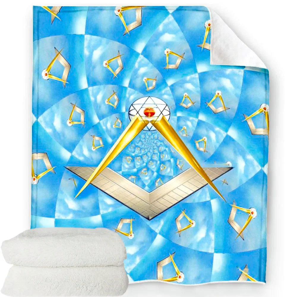 Creative Freemasonry Capital Community Blankets Masonic Lodge Soft Lightweight Thin Sheets Sofa Covers Hiking Warm Blankets.