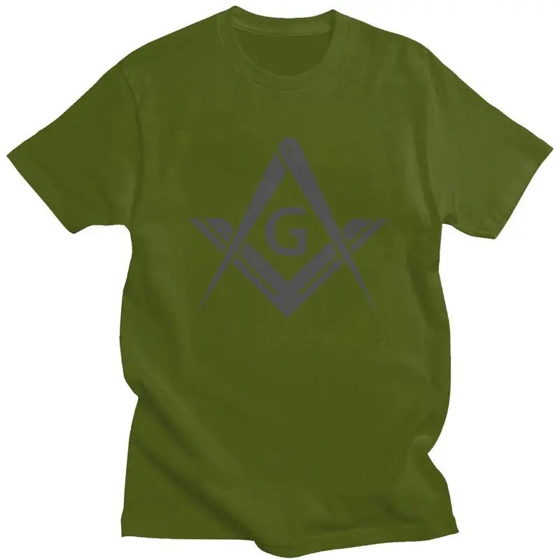 Custom Freemason Logo T Shirts Men Short Sleeve Masonic Mason Freemasonry T-shirt Casual Tee Tops Pure Cotton Oversized Tshirts