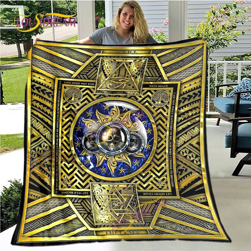 Creative Freemasonry Capital Community Blankets Masonic Lodge Soft Lightweight Thin Sheets Sofa Covers Hiking Warm Blankets.