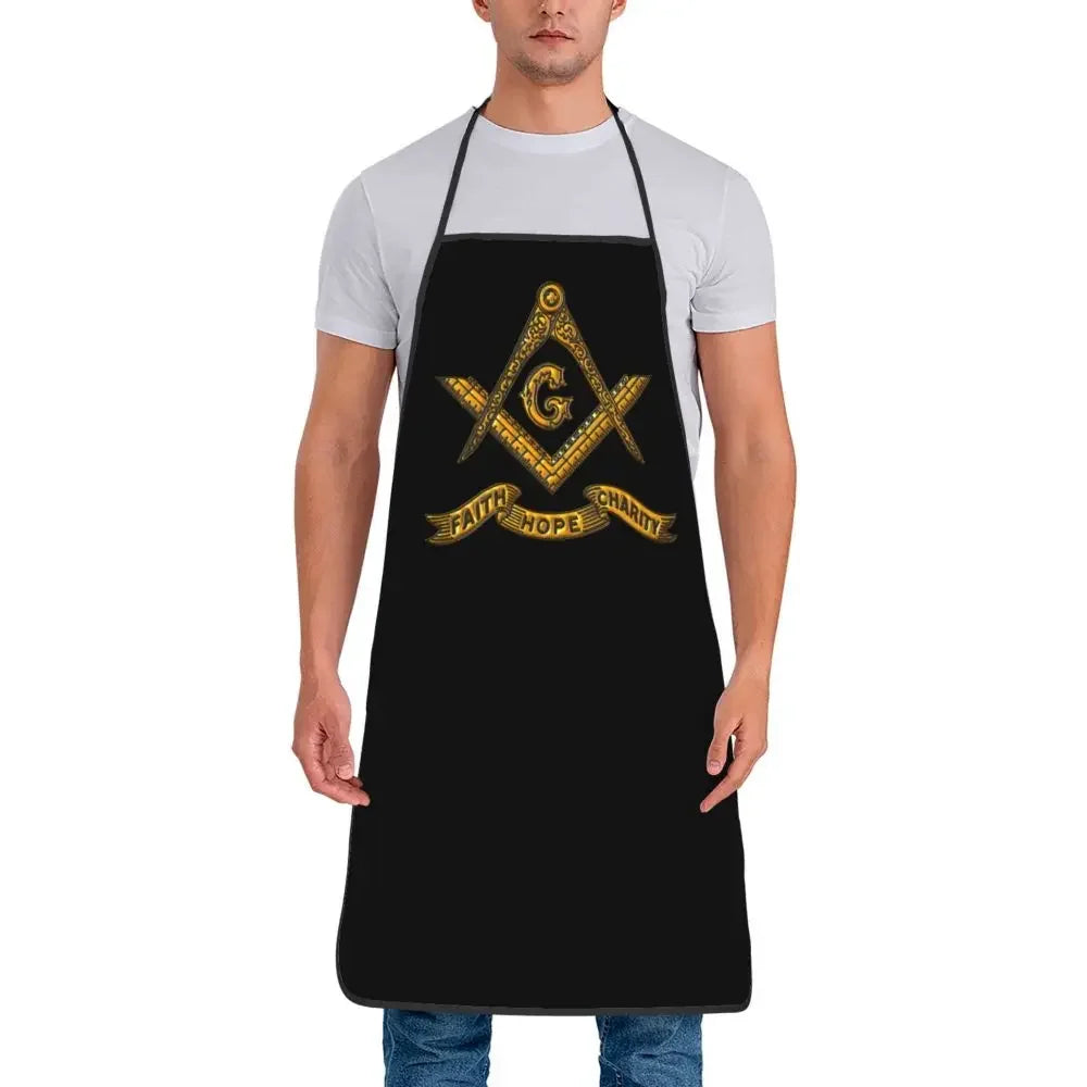 Faith Freemasonry Masonic Apron Men Women Freemason Adult Unisex Kitchen Chef Bib Tablier Cuisine Cooking Baking Painting