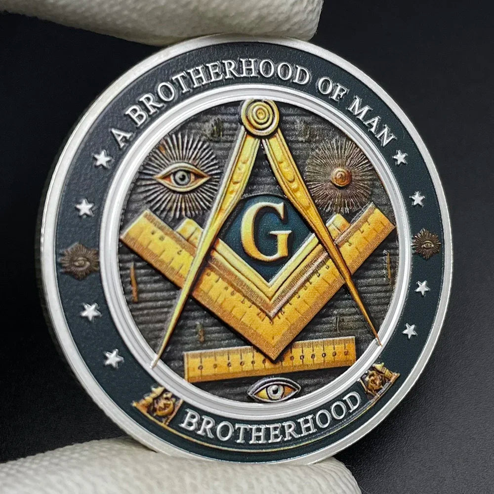 Masonic Freemasonry Silver Coin Collectibles Brotherhood The Eye of God Coin Making Good Men Better Commemorative Medal