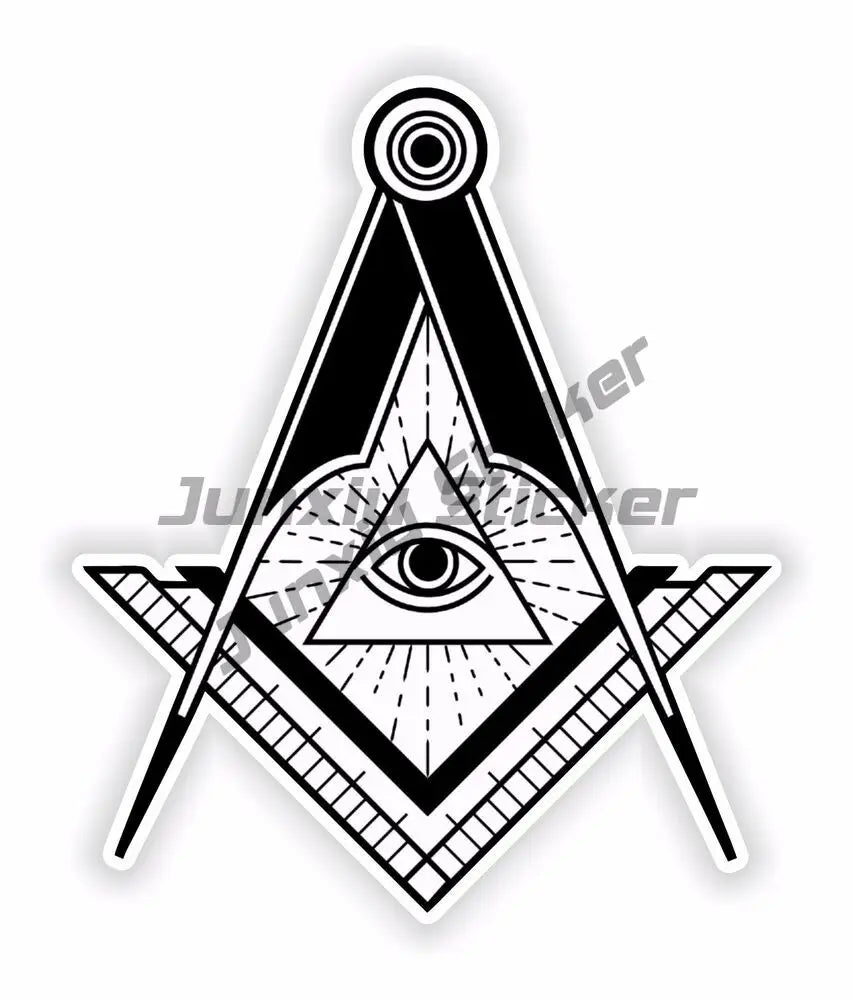 Masonic Masonic Square and Compass Car Stickers Car or Truck Window Laptop Decal PVC Decor