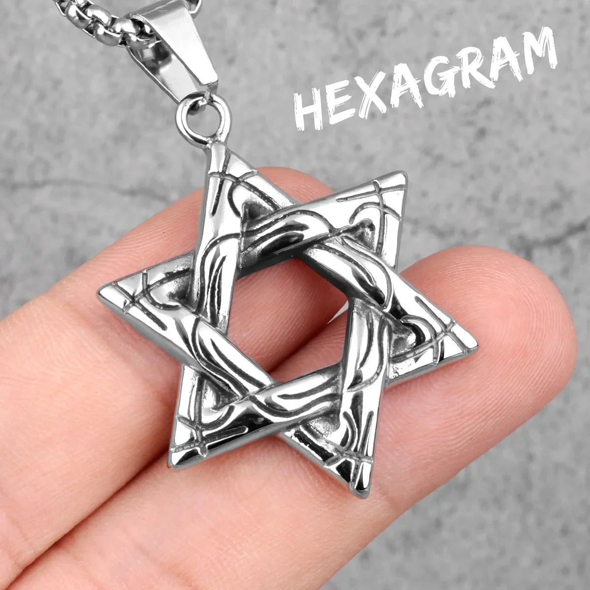 Salomon Star of David Masonic Stainless Steel Men Necklaces Pendant Chain Punk New in For Women Fashion Jewelry Gifts Wholesale