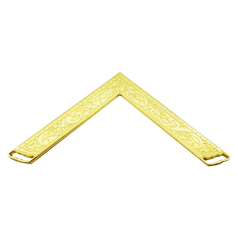 TC 2 Pcs/Set Compass and Square Masonic Etiquette Main Beautiful Lodge Tools in Gold/Silver Finely Gilt Metal Masonic Work Tools
