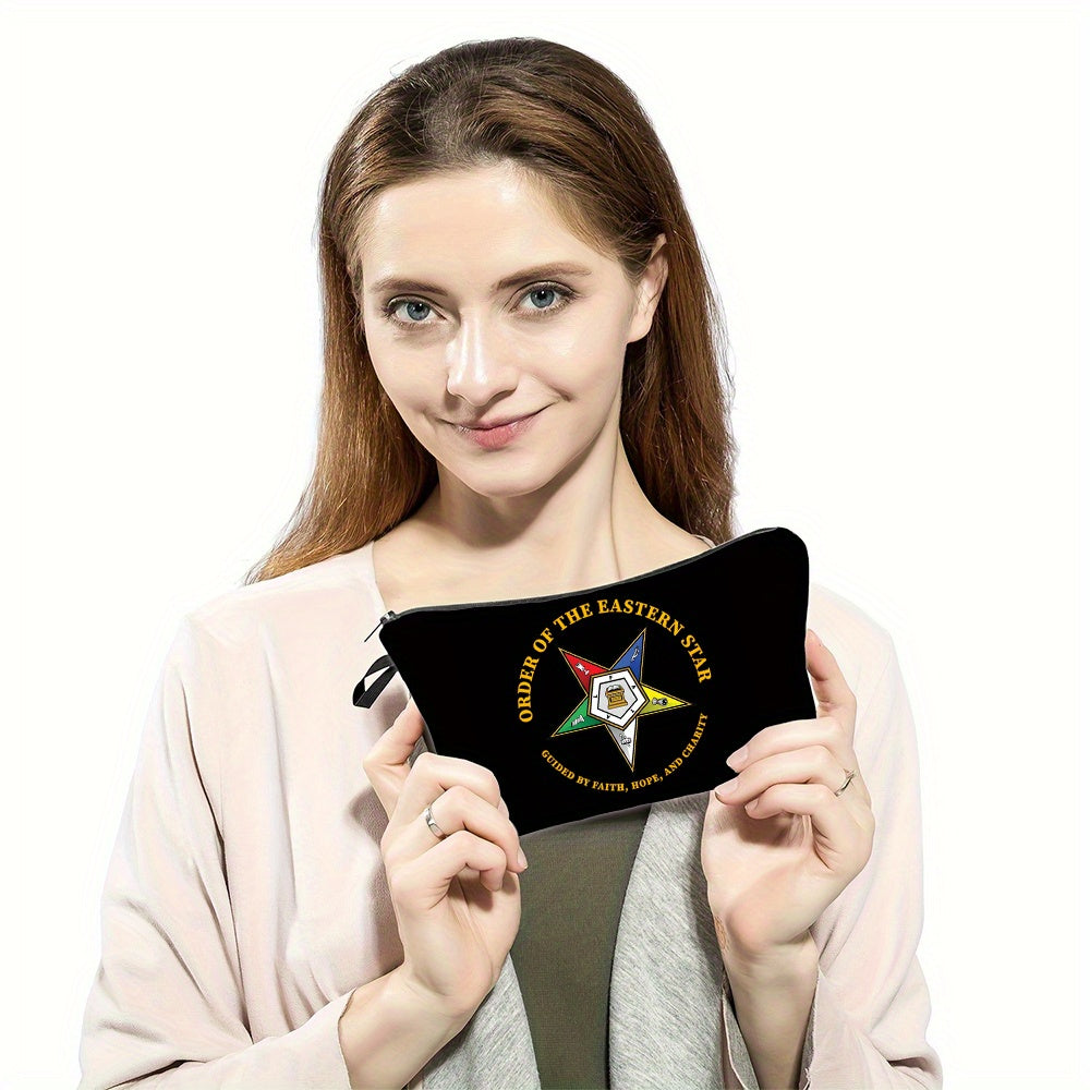 2pcs OE Freemason Sistar Oriental Star Printed Large Shoulder Bag, suitable for team travel and meetings. Lightweight, stylish, with clear and simple prints, it is a gift for friends and mothers, suitable for leisure outings