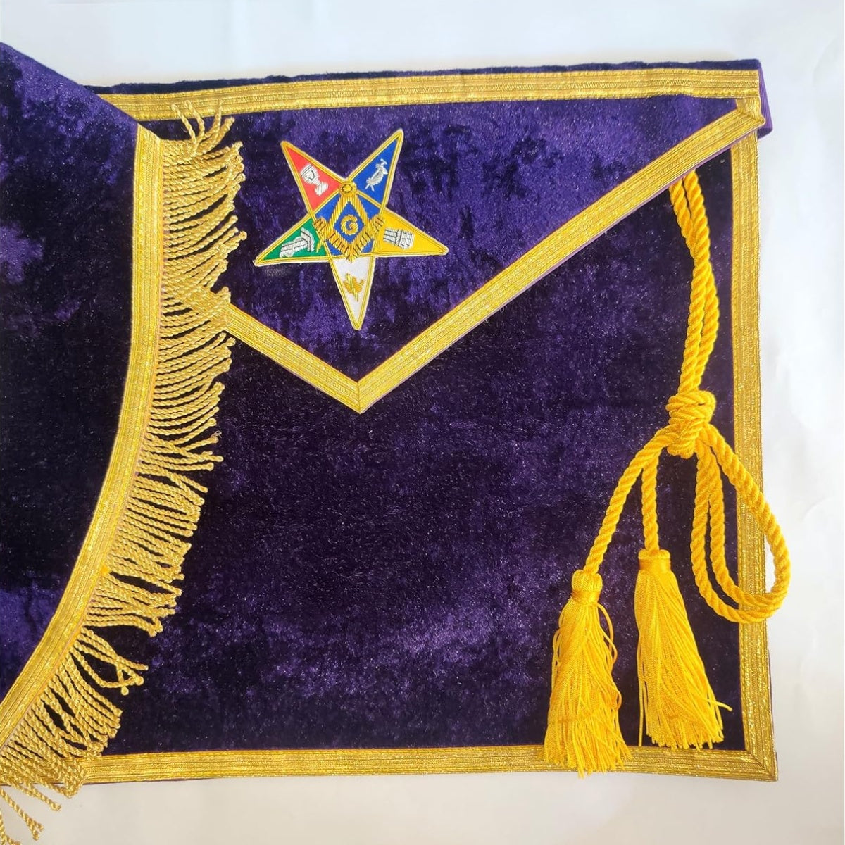 Men'S Masonic Master OES Hand Embriodered Worthy Patron Matron Apron - Purple with OES Star Emblem & Collar Set, Freemasonry Apparel, Masonic Ceremony, Standardized Design, Durable Fabric, Handcrafted Regalia, Men Boxer Short