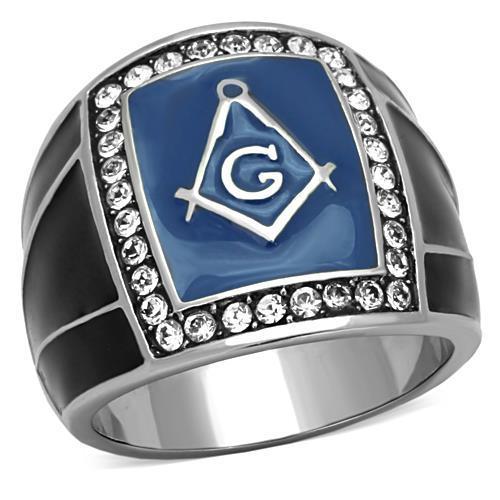 TK1612 - High polished (no plating) Stainless Steel Ring with Top